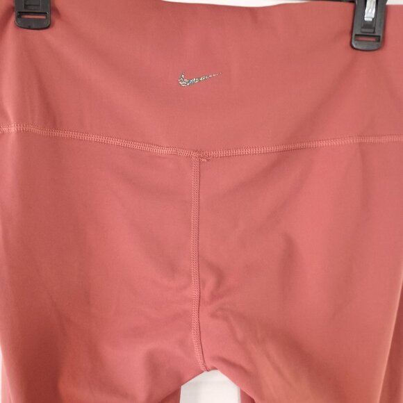 Nike Yoga Dri-FIT High Waisted 7/8 Leggings XL Terracotta Pockets Workout - Picture 4 of 6